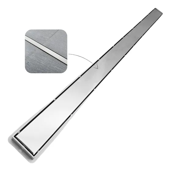 Ralo Linear Inox 5x50 Cola Piso Cega Oculto Sifonado Branco