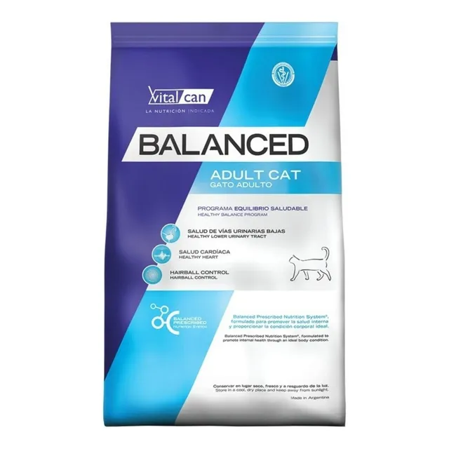 Alimento Vitalcan Balanced para gato adulto sabor mix de 7.5 kg