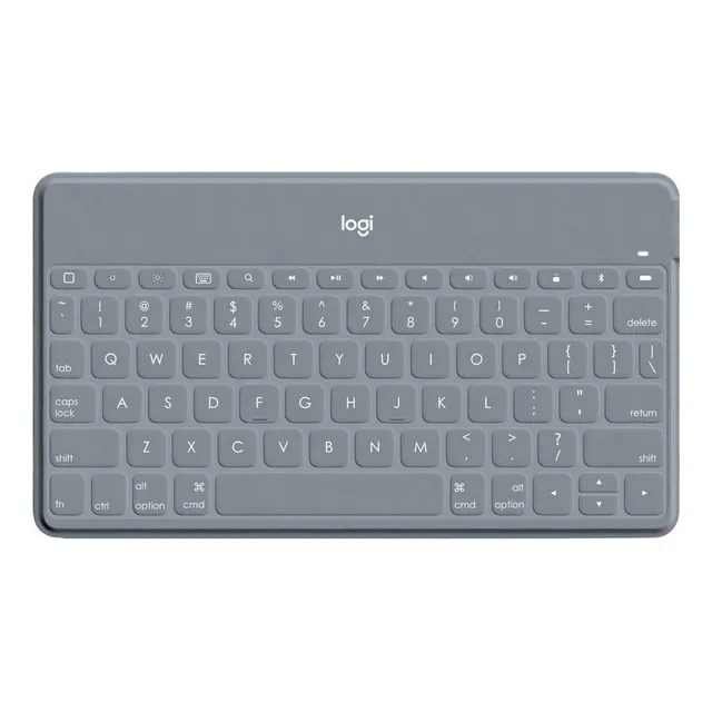 Teclado bluetooth Logitech QWERTY Romer-G español color gris con luz blanca