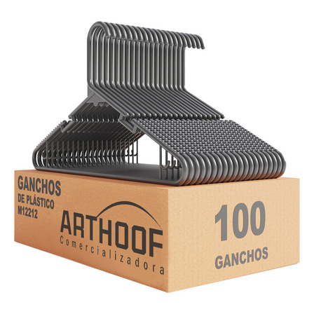 100 Piezas Ganchos De Plástico Para Ropa Color Negro 100 Piezas Ganchos De Plástico Para Ropa Color Negro