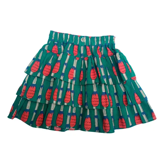 Falda Corta Estampada Para Niñas