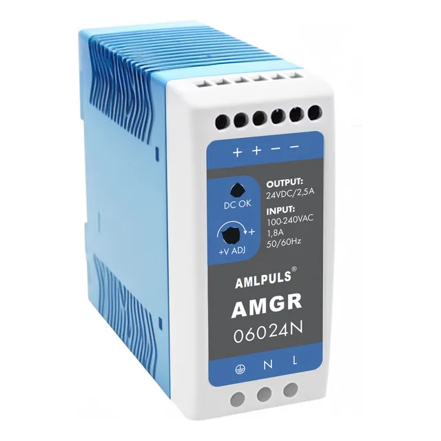Fuente Voltaje Industrial 24v Dc 2.5a 60w Riel Din Aml Puls