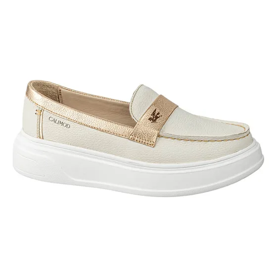 Mocasines Mujer Calimod Cb-3002 Cb-3002 Hueso/snow - Calimod