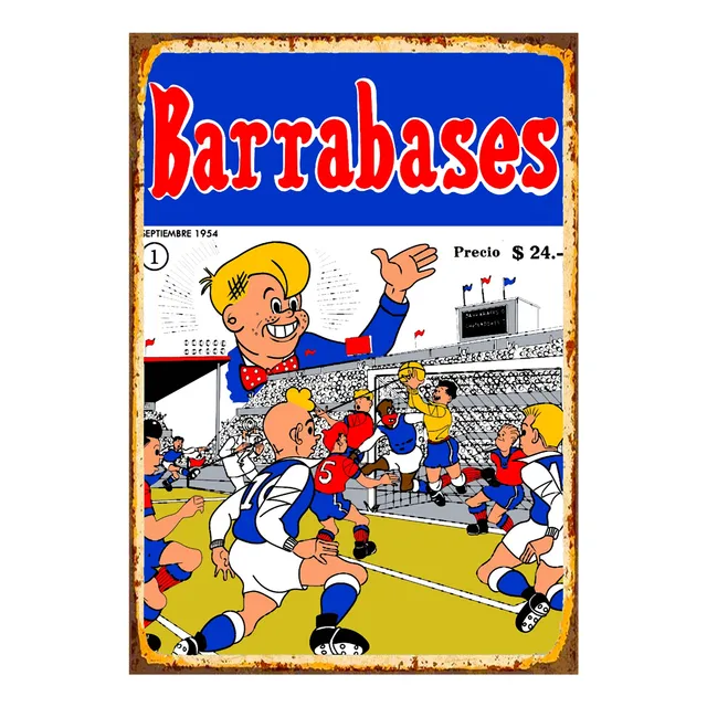 1 Cartel Metal Retro Revista N1 Barrabases 1954, 40x28 Cms