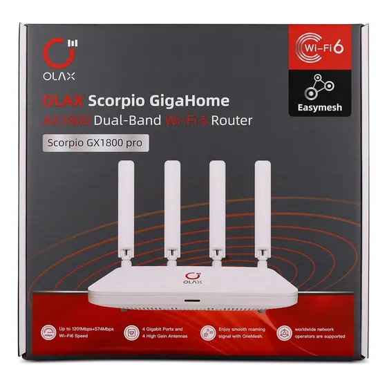 Router Gigahome Ax1800 Dual-band Wifi 6 Mesh