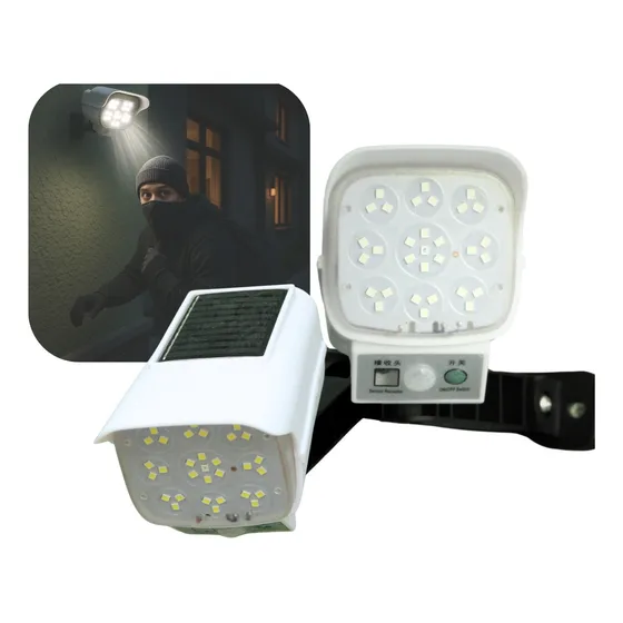 Camera Fake Led Sem Fio Lampada Com Sensor De Presença