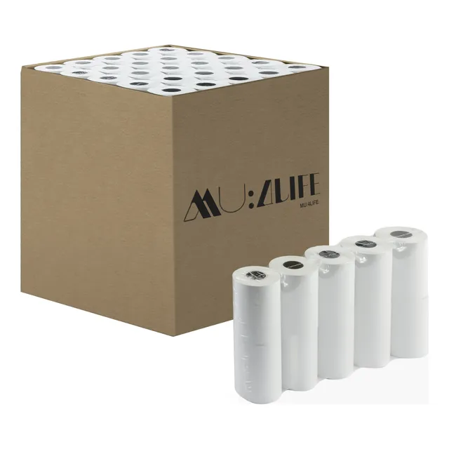 Mu:4life 100 Rollos Papel Térmico Ticket 57x40mmx20m/c Rollo