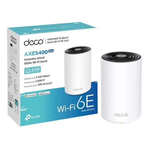 Tp-link Deco Xe75 Pro Axe5400 Tri-band Wi-fi 6e (1-pack) Cor Branco 110v/220v