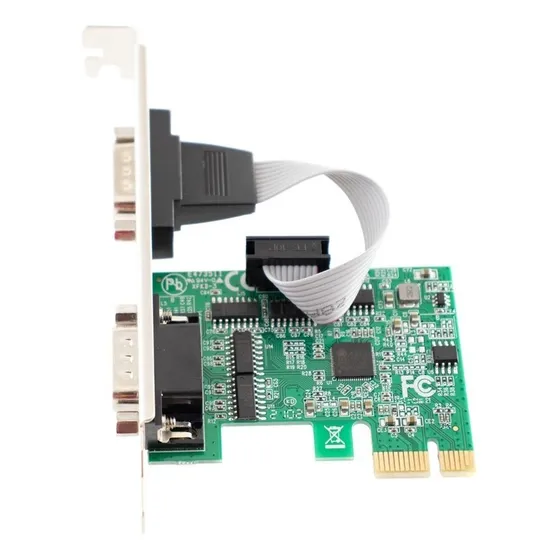 Placa Pci Express 1x 2 Porta Serial Db9 Rs232 Rs485 Rs422