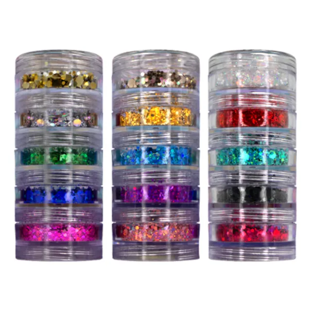 Glitter Formatos Glow Power 5 Cores Colormake Carnaval Festa