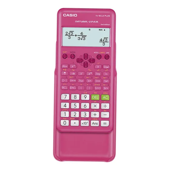 Calculadora Cientifica Casio Fx-82la Plus 252 Funciones Con Color Rosa