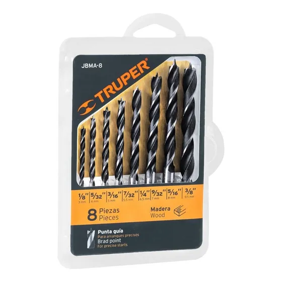 Juego Brocas Madera 8 Pz Truper 11338