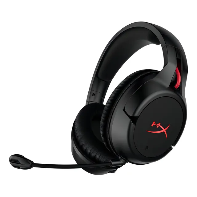 Auriculares gamer inalámbricos HyperX Cloud Flight HX-HSCF negro con luz rojo LED