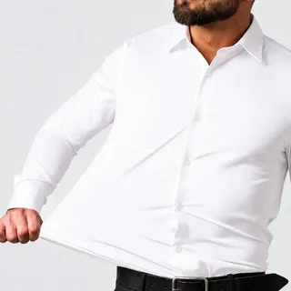 Fusion Modas Camisa Social Masculina Slim Com Elastano Premium Stretc