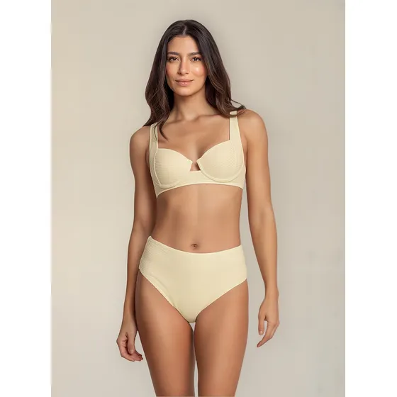 Leonisa Bikini Acanalado Panty Tiro Alto Top Arcos 201587n