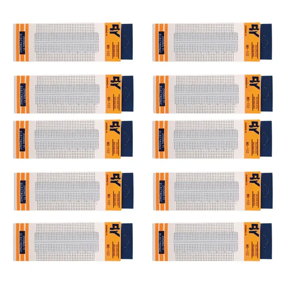 10 Piezas Protoboard 830 Puntos, Mb-102 Proto Arduino