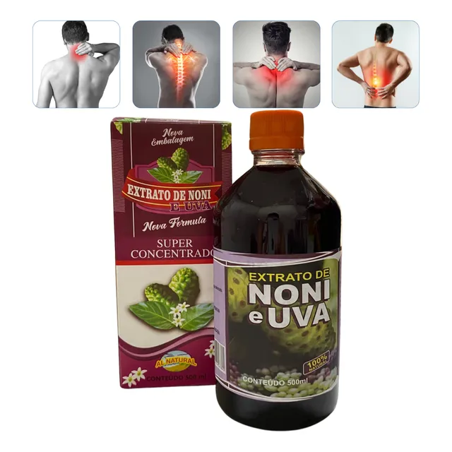 Kit 2 Suplemento Natural Extrato De Noni E Uva 500ml