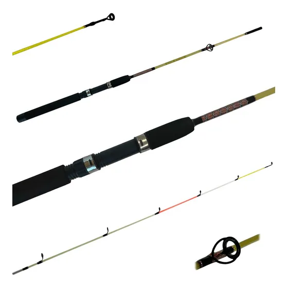Vara P/ Molinete 1,65 Mt 6-12lb Ponteira Sensível Piapara Cor Detalhes Dourados