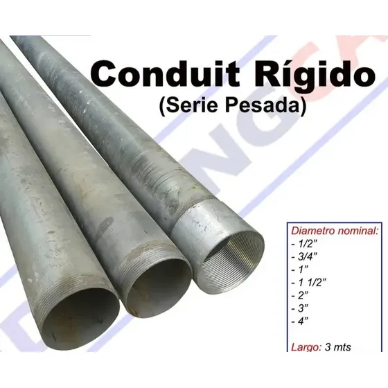 Tubos Conduit Arg Rígido De 3metros De Largo