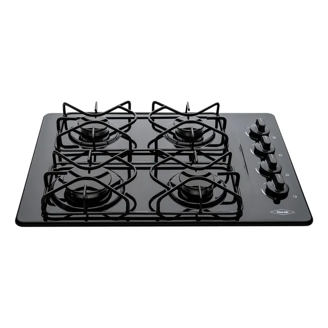 Estufa De Empotrar Esmaltada 60x43 Cm Gas Natural Haceb Color Negro 110V
