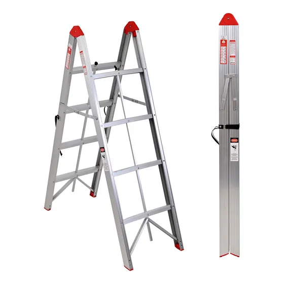 Escalera Plegable Aluminio Portátil Resistente 4 Peldaños