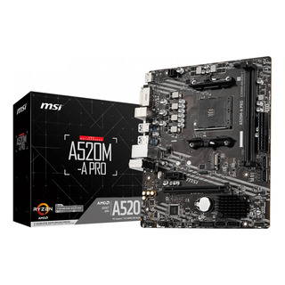 Tarjeta Madre Msi A520m-a Pro Socket Am4 Ddr4 Micro Atx Color Negro Tarjeta Madre Msi A520m-a Pro Socket Am4 Ddr4 Micro Atx Color Negro