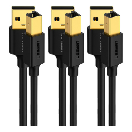 Kit 3 Cabo Impressora Usb 2.0 Ugreen Tipo A Para Tipo B 3m Kit 3 Cabo Impressora Usb 2.0 Ugreen Tipo A Para Tipo B 3m