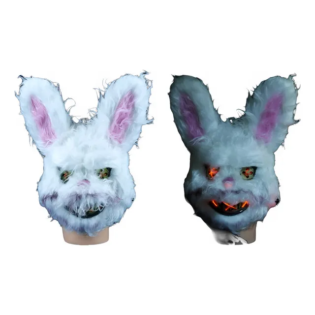 Mascara Terrorifica Para Halloween-conejo Terror Con Luz Led