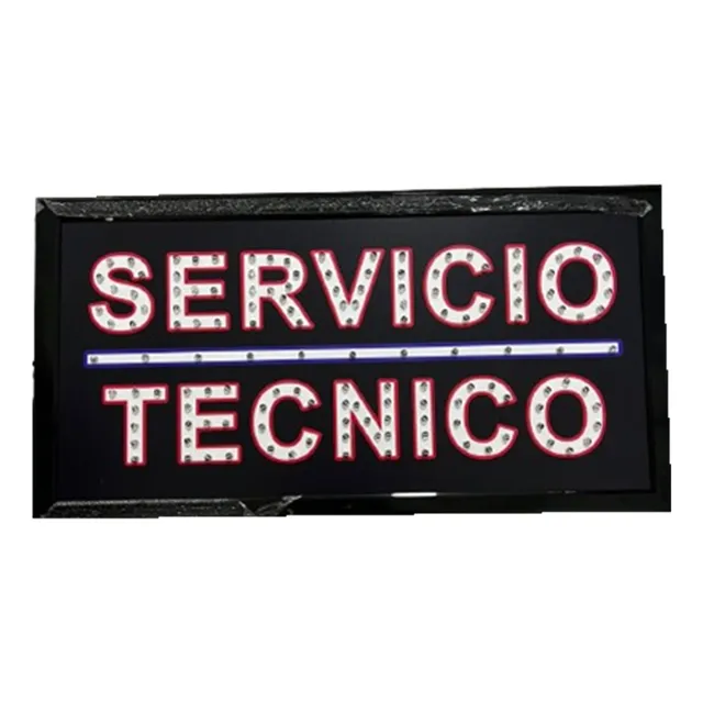 Letrero Led Luminoso Aviso Abierto