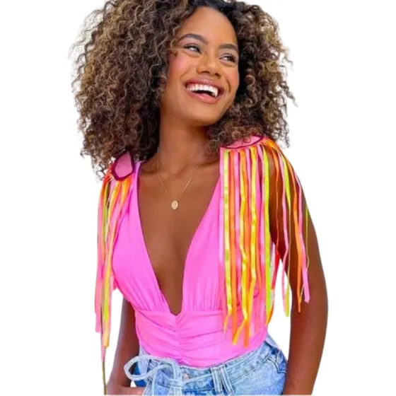 Ombreiras De Fitas Coloridas Acessórios De Carnaval Festas