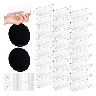 Soporte Adhesivo Para Discos De Vinilo Transparente, 24 Unid Soporte Adhesivo Para Discos De Vinilo Transparente, 24 Unid