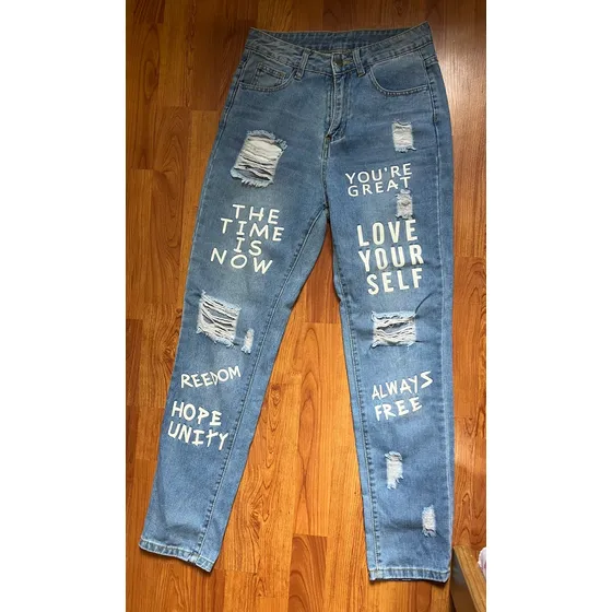 Blue Jeans Para Damas Shein. Talla S