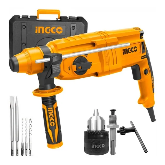 Taladro Rotomartillo 800w Perfora Concreto Profesional Ingco