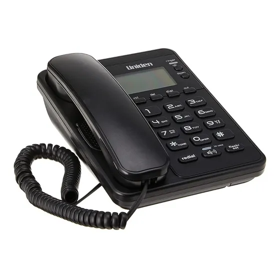 Telefono Con Cable Uniden As6404 Altavoz Numeros Grandes Lcd Negro