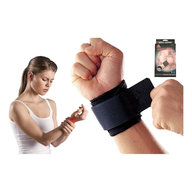 Muñequeras Neoprene Tendinitis Gym Ajustables Deportivas X2