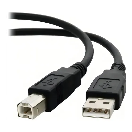 Cable Impresora Scanner USB B a USB 2.0 5 Metros Negro
