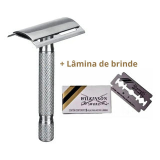 Aparelho De Barbear Retrô Antigo Clássico + Lâmina Aço Inox Aparelho De Barbear Retrô Antigo Clássico + Lâmina Aço Inox