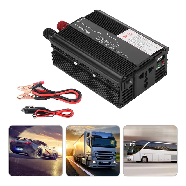 300w Inversor Solar Coche Convertidor 12v A 110v 