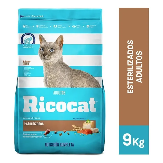 Ricocat Adulto Esterilizado 9 Kg Alimento Para Gato