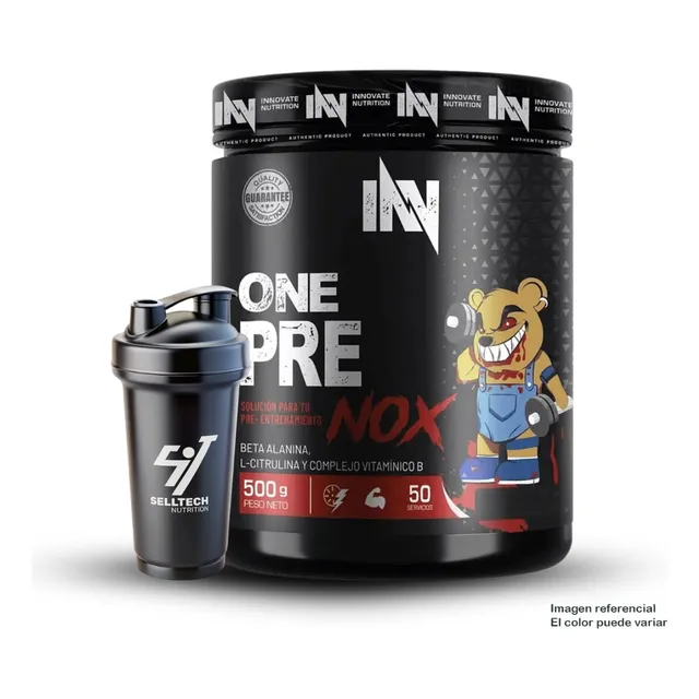 Pre Entreno One Pre Nox 500gr Mora + Shaker