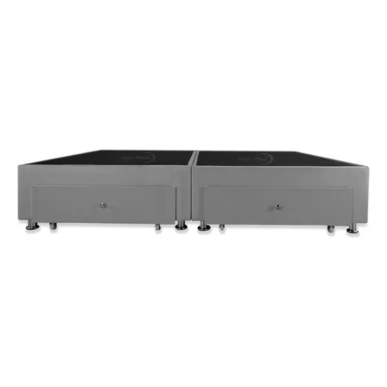 Base Cama Dividida Gris 200x40cm Para Cochón Dividida King 2