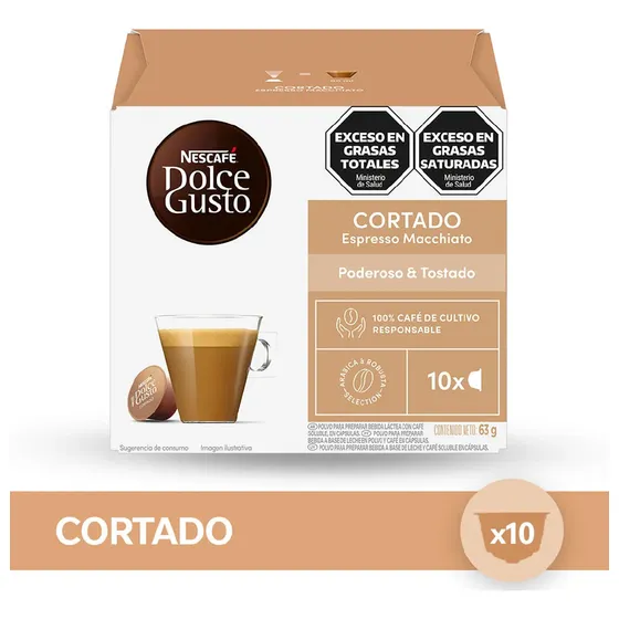 Cápsulas Cortado Espresso Macchiato Nescafé Dolce Gusto X10 Cápsulas