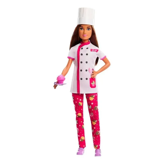 Muñeca Barbie Chef Pastelero con Accesorios y Cupcake