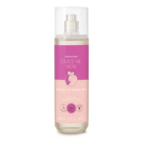 Body Splash Colônia Cuide-se Bem Doçura Na Pessegura 200ml - O Boticário