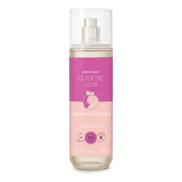 Body Splash Colônia Cuide-se Bem Doçura Na Pessegura 200ml - O Boticário Body Splash Colônia Cuide-se Bem Doçura Na Pessegura 200ml - O Boticário