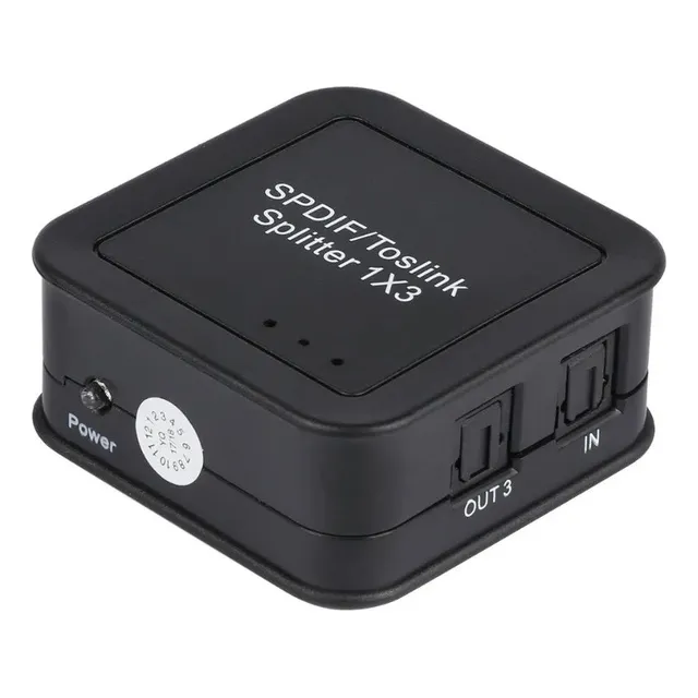 Divisor Audio Óptico Digital 1x3 Spdif Toslink Splitter 1x3