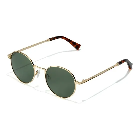 Gafas De Sol Polarizadas Hawkers Moma Hombre Y Mujer Lente Verde oscuro Varilla Dorado Armazón Dorado Diseño Mirror