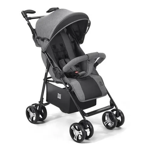 Carrinho De Passeio P/ Bebê Flick Até 15kgs Cinza Multikids
