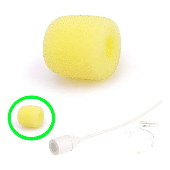 Espuma Proteção Para Lapela De Mini Headset 12mm Bege