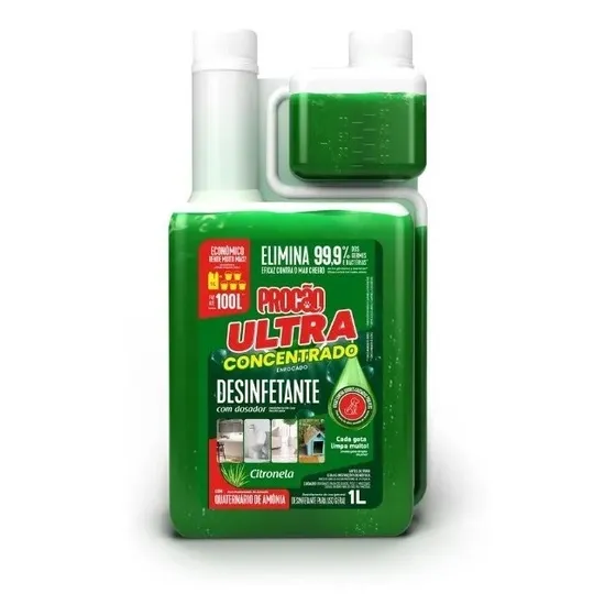 Desinfetante Ultra Concentrado Bactericida Dosador Procão 1l